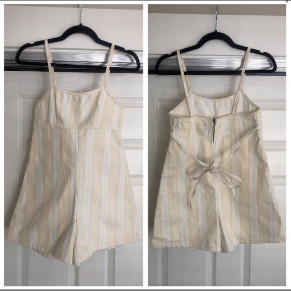 LAST CHANCE ⚡️ UO White + Yellow Stripe Romper BDG - Picture 7 of 9